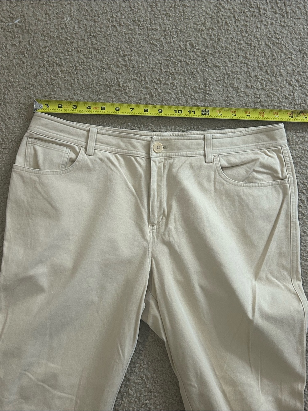 Lauren Ralph Lauren Chino Pants Womens 14P Beige Petite Cotton Stretch Casual - Picture 7 of 7